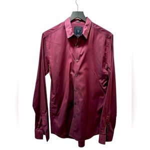 GUESS - S - Super Slim Fit - Button Down - Cranberry